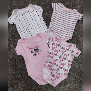 Sweet & Soft Baby Girl Onesies Size 6/9 M